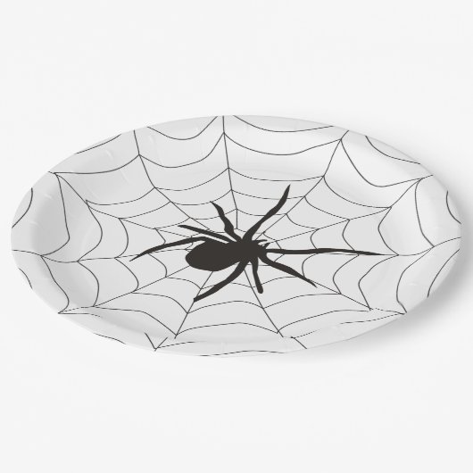 Halloween Scary Spider Pattern Papieren Bordje (Gekanteld)