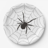 Halloween Scary Spider Pattern Papieren Bordje (Voorkant)