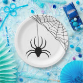 Halloween Scary Spider Pattern Papieren Bordje (Feest)
