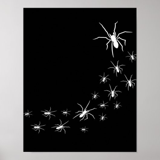 Halloween Scary Spider | Spider Lover Gift Idee Poster (Voorkant)