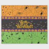 Halloween Scary Spider Webs Cadeaupapier (Vlak)