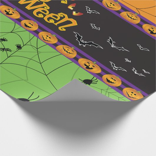 Halloween Scary Spider Webs Cadeaupapier (Hoek)
