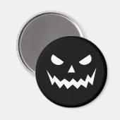 Halloween Scary Spooky Jack O Lantern Pumpkin Face Magneet (Voorkant / Achterkant)