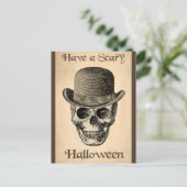 Halloween Scary Spooky Skelet Skull  Briefkaart (Staand voorkant)