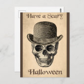 Halloween Scary Spooky Skelet Skull  Briefkaart (Voorkant / Achterkant)