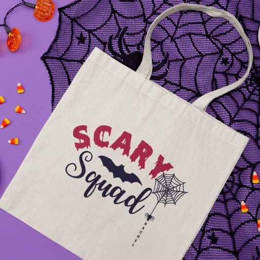 Halloween Scary Squad Gepersonaliseerde naam Tote Bag
