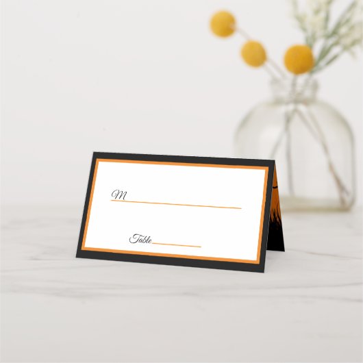 Halloween Scary Tree Personaliseer Namen Datum Plaatskaartje (Voorkant)