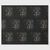 Halloween Scary Werewolf Cadeaupapier (Vlak)