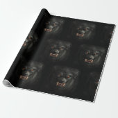 Halloween Scary Werewolf Cadeaupapier (Uitgerold)