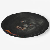 Halloween Scary Werewolf Paper Borden Papieren Bordje (Gekanteld)