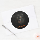 Halloween Scary Werewolf Ronde Sticker (Envelop)