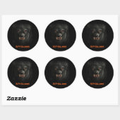 Halloween Scary Werewolf Ronde Sticker (Vel)