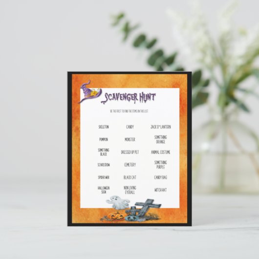 Halloween Scavenger Hunt Game (Staand voorkant)
