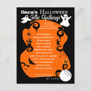 halloween scavenger jachtpartij aankondigingskaart