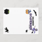 halloween scavenger jachtpartij aankondigingskaart (Achterkant)
