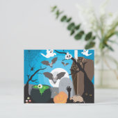 Halloween Scene Briefkaart (Staand voorkant)