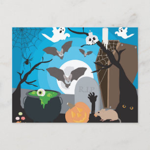 Halloween Scene Briefkaart