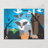 Halloween Scene Briefkaart (Voorkant)