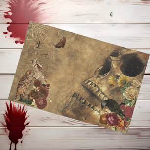 Halloween Scene Decoupage Skull Ephemera Tissuepapier