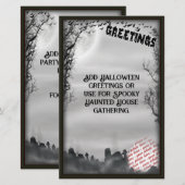 Halloween Scène Fotolijstje Briefpapier (Voorkant / Achterkant)