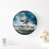 Halloween scene. Haunted house on graveyard Grote Klok (Huis)