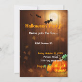 Halloween Scene Invitation Kaart (Voorkant)