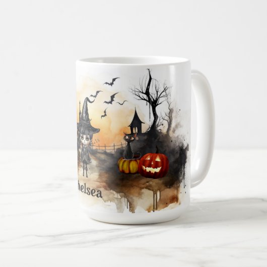 Halloween Scene Koffiemok (Voorkant rechts)