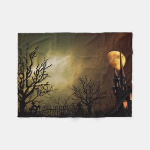 Halloween Scene met mystiek Castle Fleece Deken
