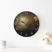 Halloween Scene met mystiek Castle Grote Klok (Huis)