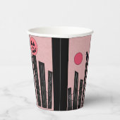 Halloween scène met roze papieren bekers (Rechts)