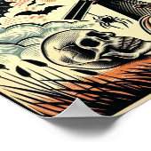 Halloween-scène: omarm het griezelige seizoen! Poster (Hoek)