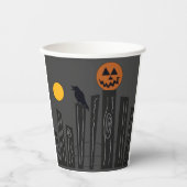 Halloween scène op papieren bekers (Voorkant)
