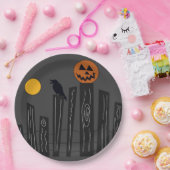 Halloween scène op papieren borden bordje (Feest)