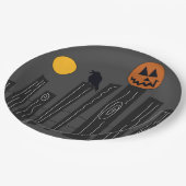 Halloween scène op papieren borden papieren bordje (Gekanteld)