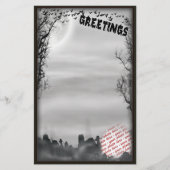 Halloween Scene Photo Lijst Briefpapier (Voorkant)