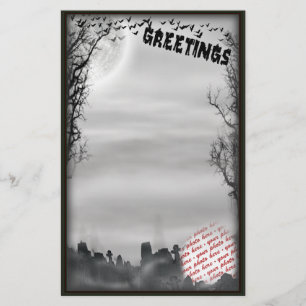 Halloween Scene Photo Lijst Briefpapier