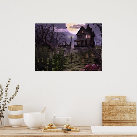 Halloween Scene Poster van 28 x 20 inch (Keuken)