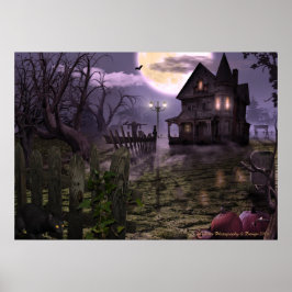 Halloween Scene Poster van 28 x 20 inch