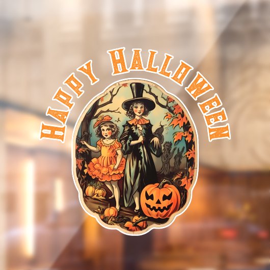  Halloween Scene Raamsticker (Vel 2)