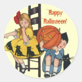  Halloween Scene Ronde Sticker (Voorkant)