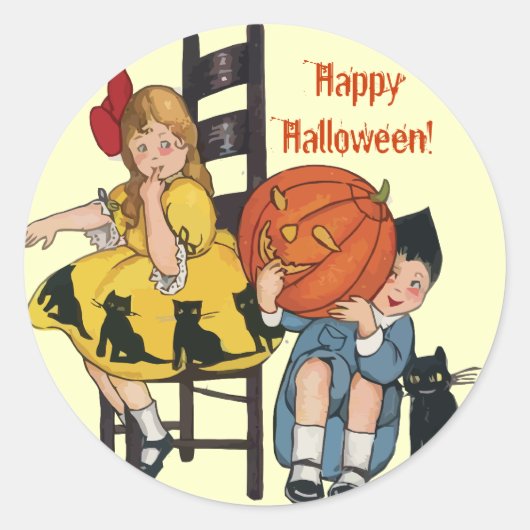  Halloween Scene Ronde Sticker (Voorkant)