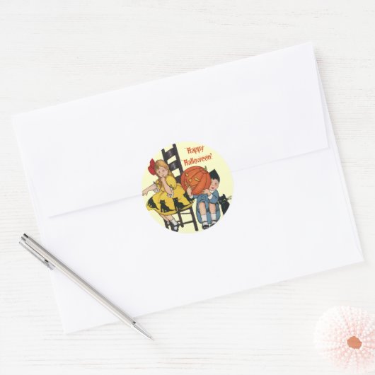  Halloween Scene Ronde Sticker (Envelop)