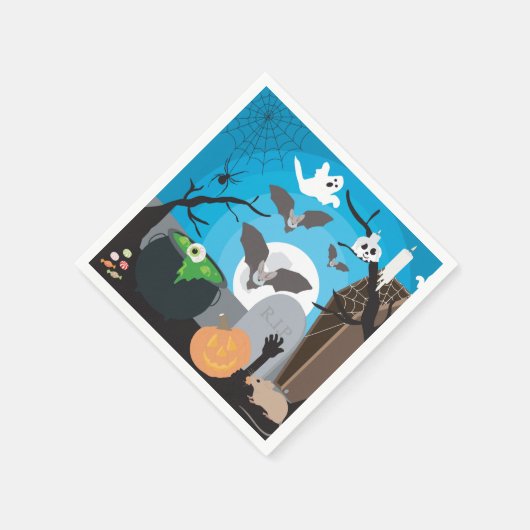 Halloween Scene Servet (Hoek)
