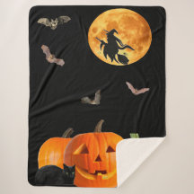 Halloween Scène Sherpa Blanket