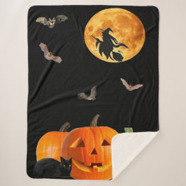 Halloween Scène Sherpa Blanket Deken