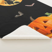 Halloween Scène Sherpa Blanket Deken (3/4)