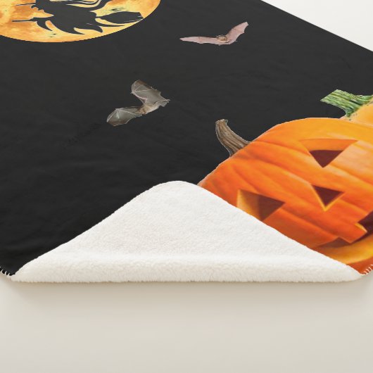 Halloween Scène Sherpa Blanket Sherpa Deken (3/4)