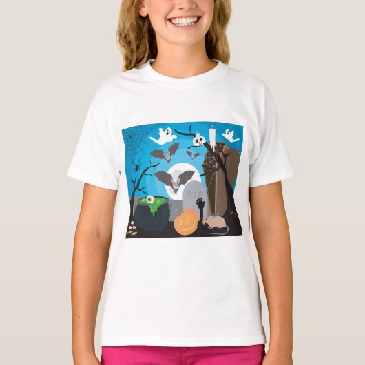 Halloween Scene T-shirt (Voorkant)