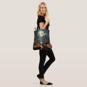 Halloween scène tote bag (Op model)