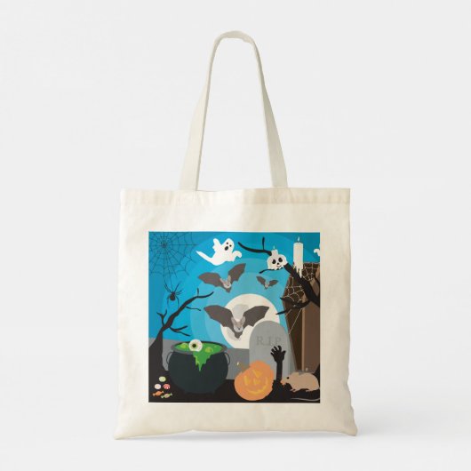 Halloween Scene Tote Bag (Achterkant)